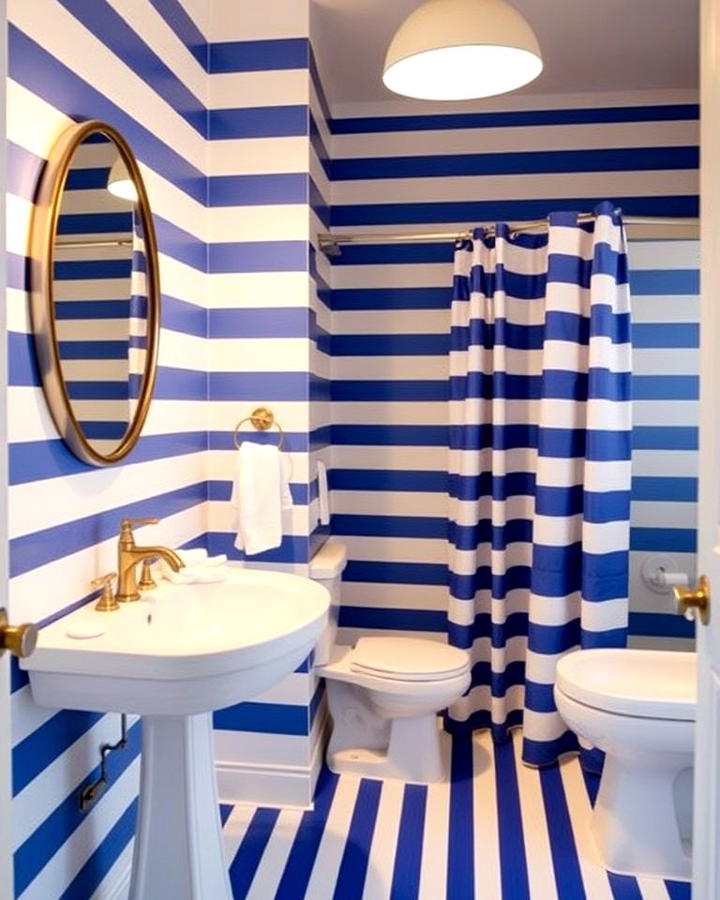 Blue and White Stripes