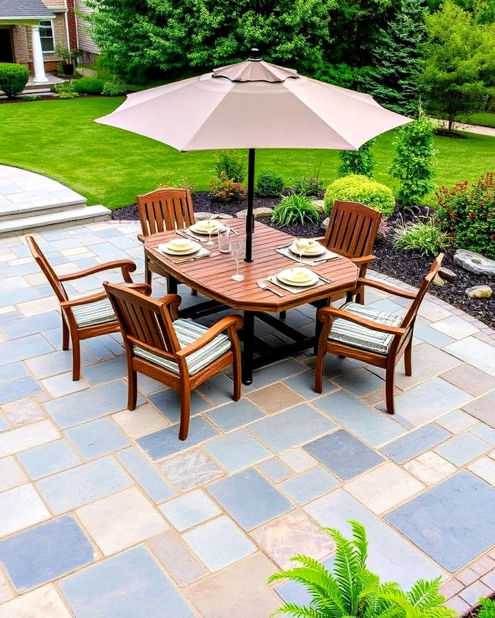 Bluestone Patio With Dining Area for Al Fresco Meal