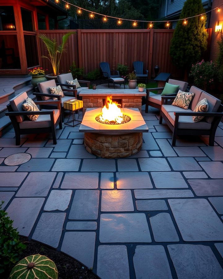 Bluestone Patio with Fire Pit