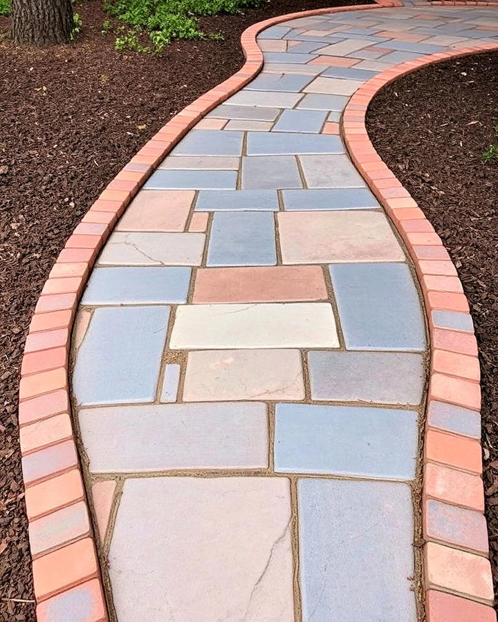 Bluestone Walkway Idea With Brick Edging