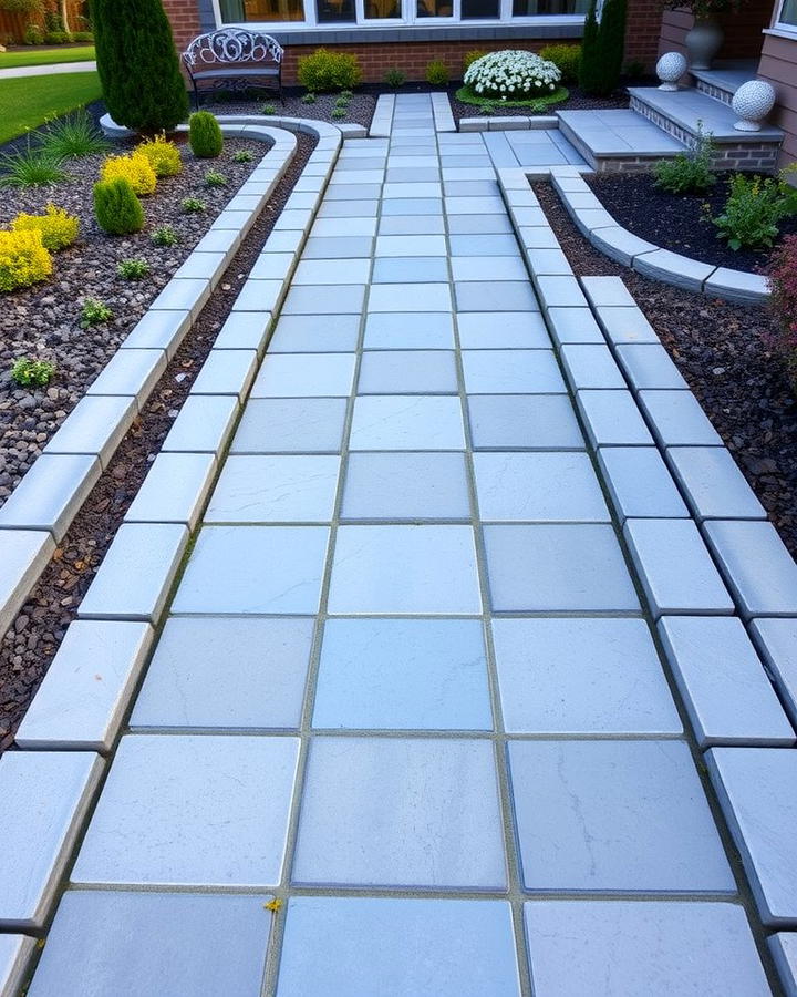 Bluestone Walkway with Edging Stones