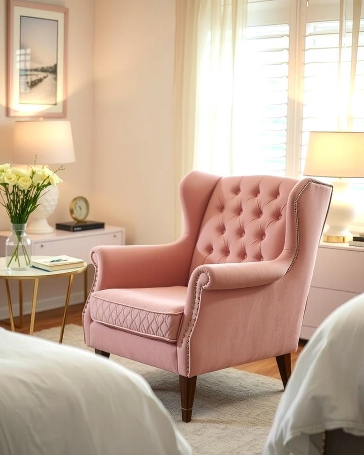 Blush Pink Accent Chair