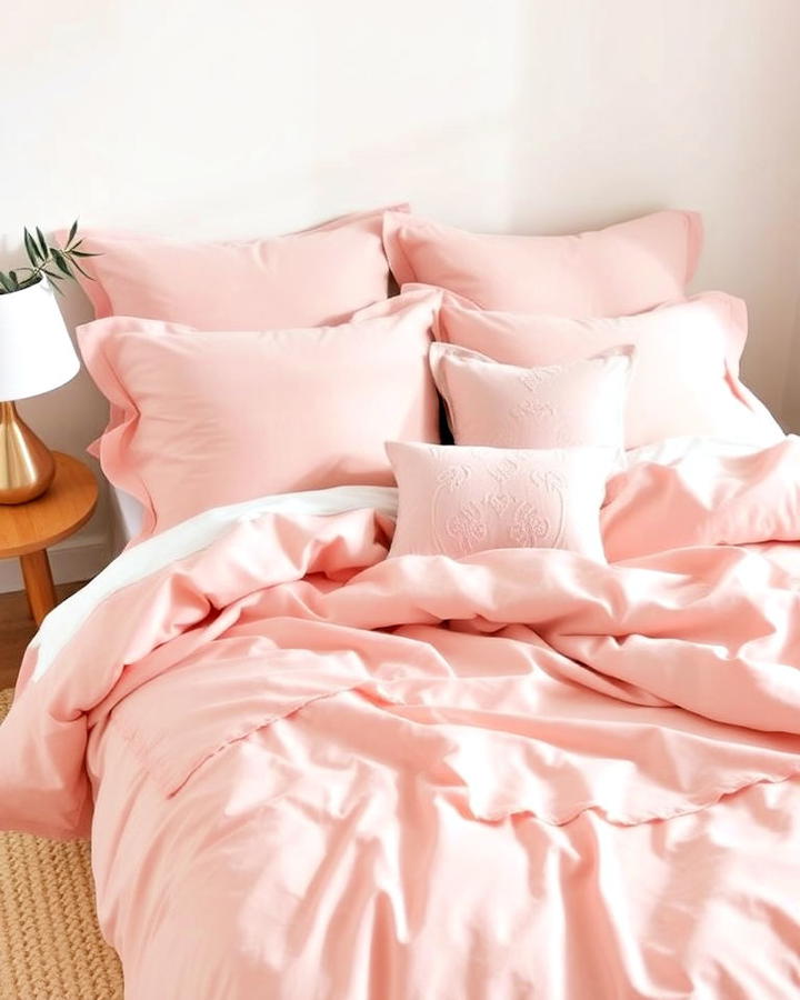 Blush Pink Bedding to Enhance Bedroom