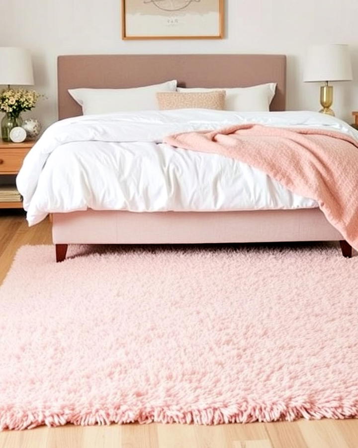 Blush Pink Rug for Bedroom