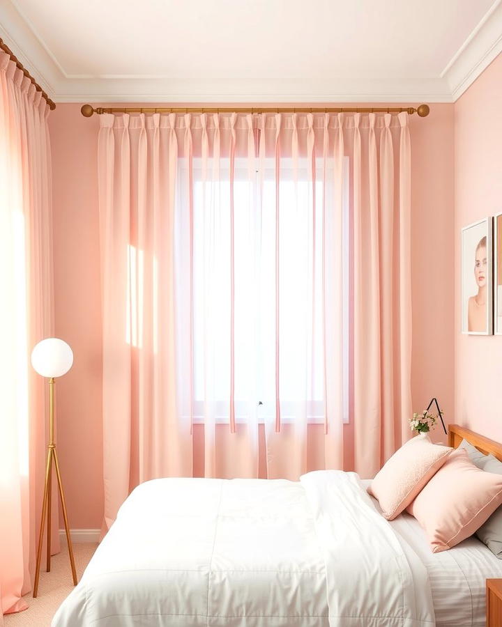 Blush Pink Sheer Curtains