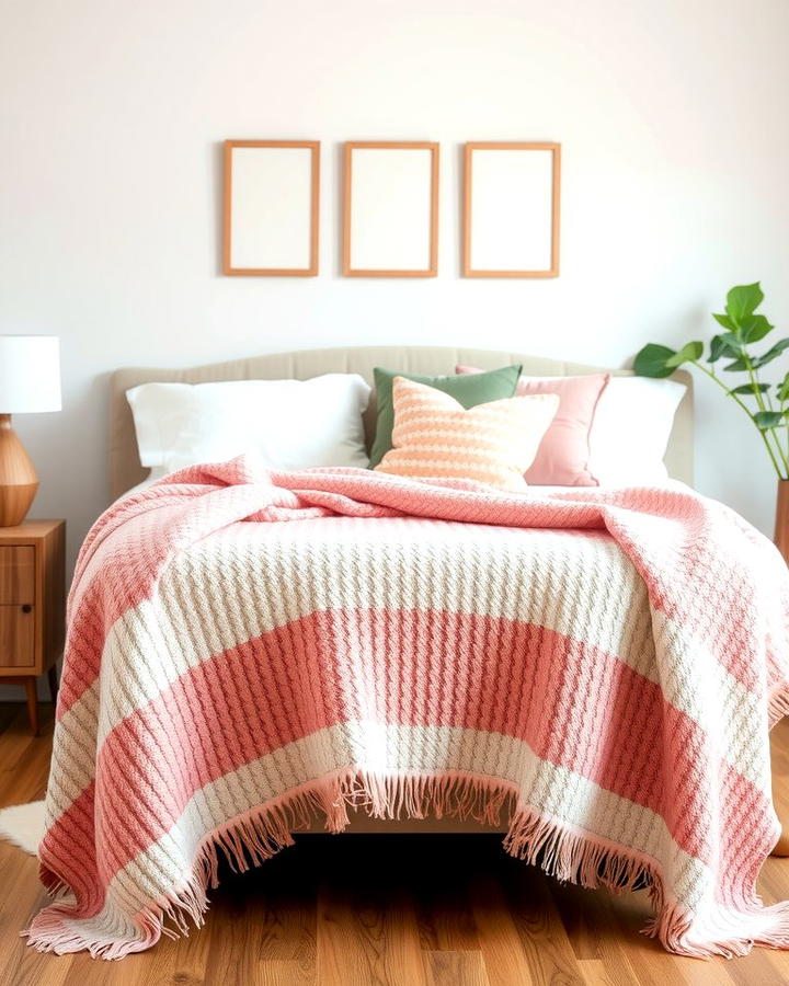 Blush Pink Throw Blanket