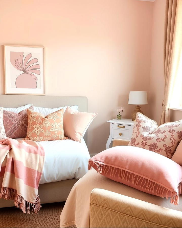 Blush Pink Throw Pillows