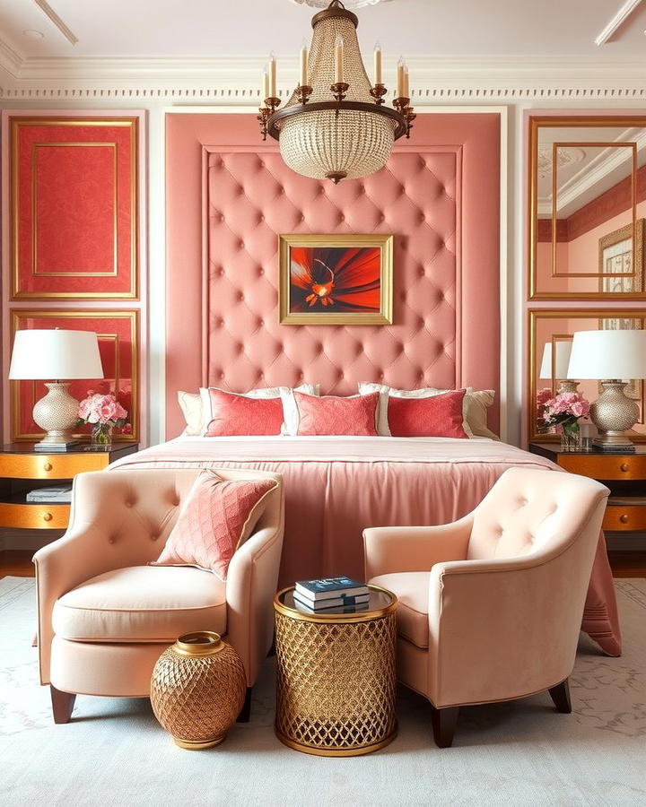 Blush Pink Velvet Upholstery