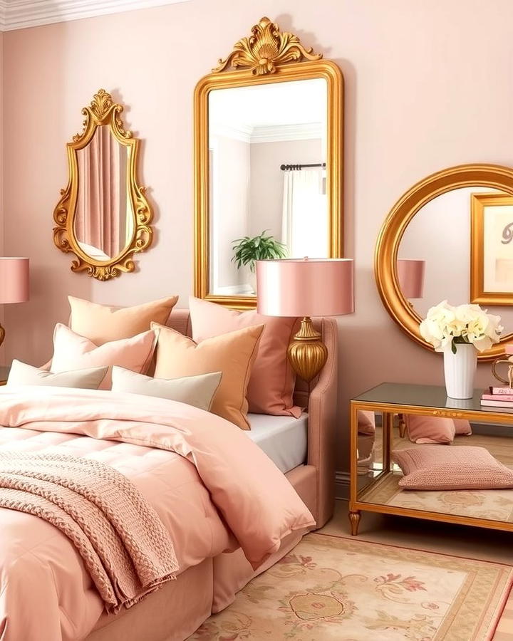 Blush Pink and Gold Accents