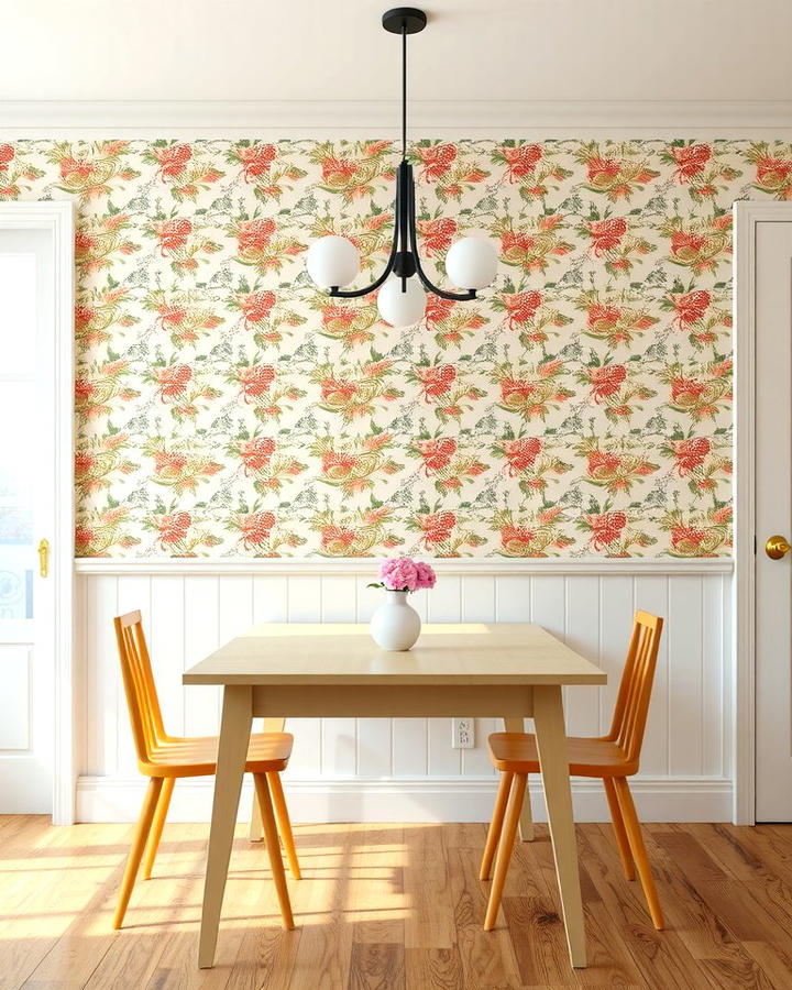 Board and Batten with Wallpaper