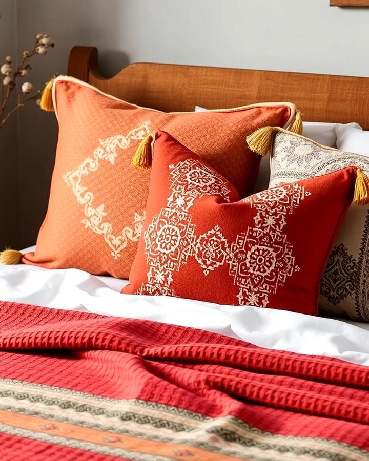 Bohemian Rust Throw Pillows