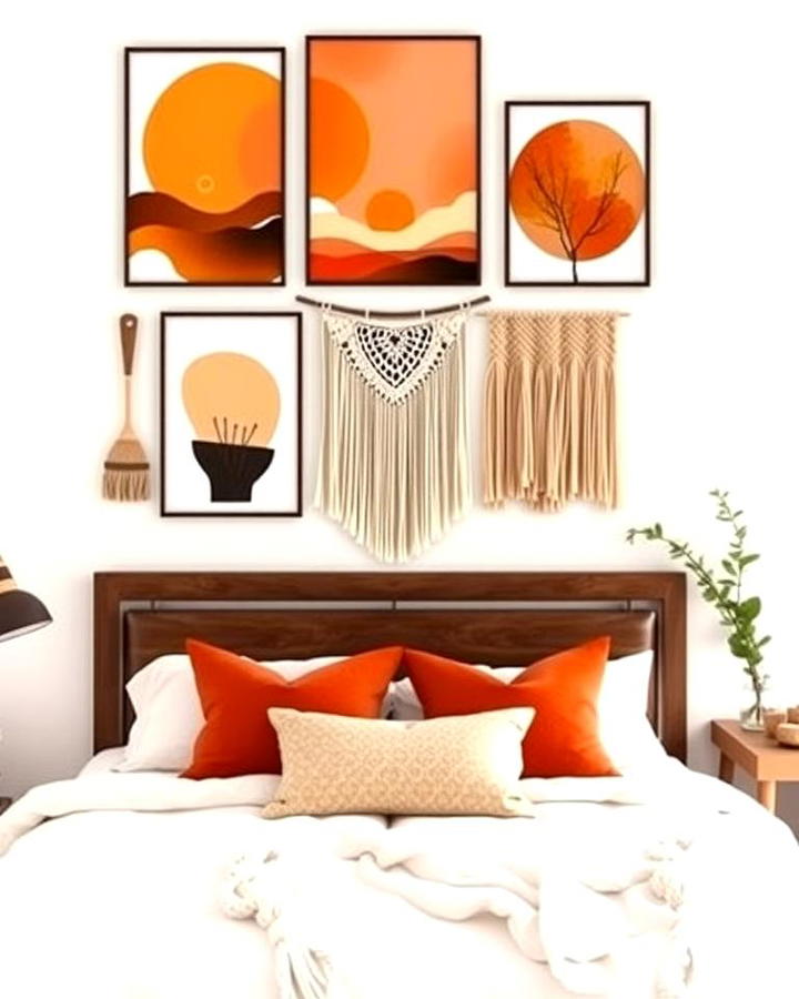 Boho Burnt Orange Wall Art