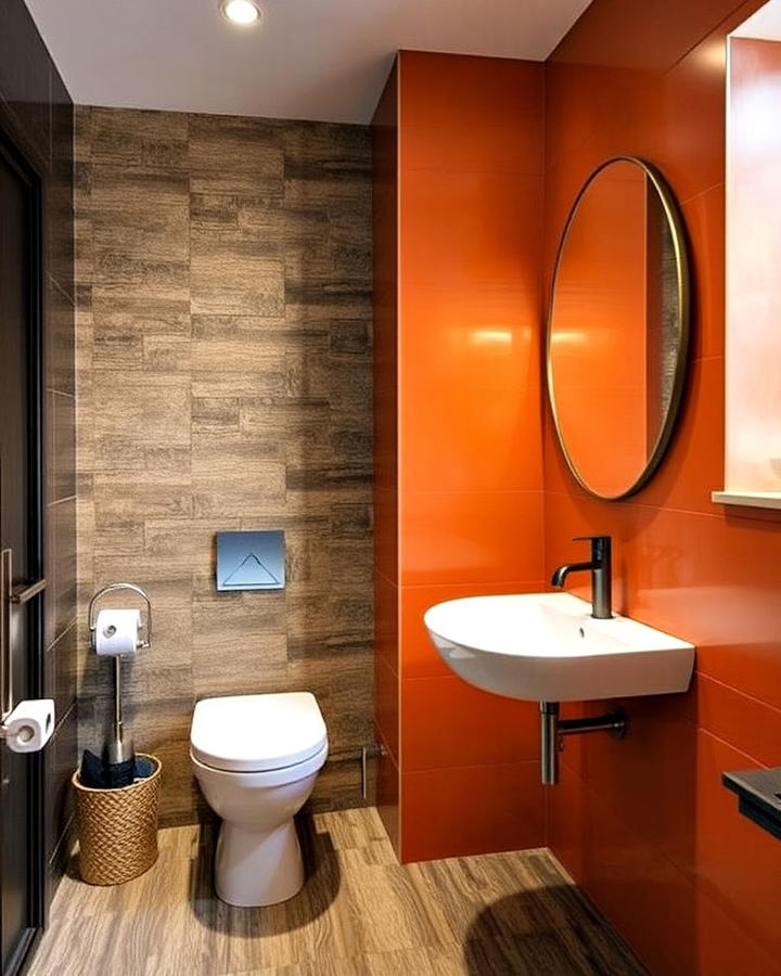 Bold Accent Wall Panels Bathroom