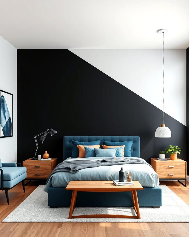 Bold Black Accent Wall