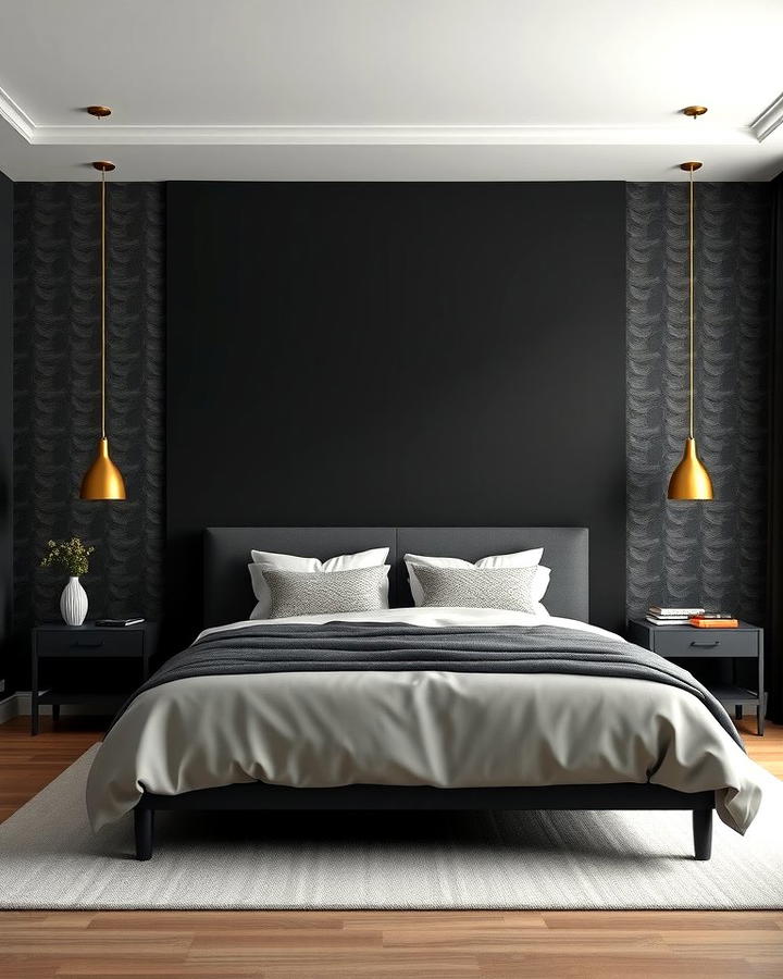 Bold Black Accent Wall