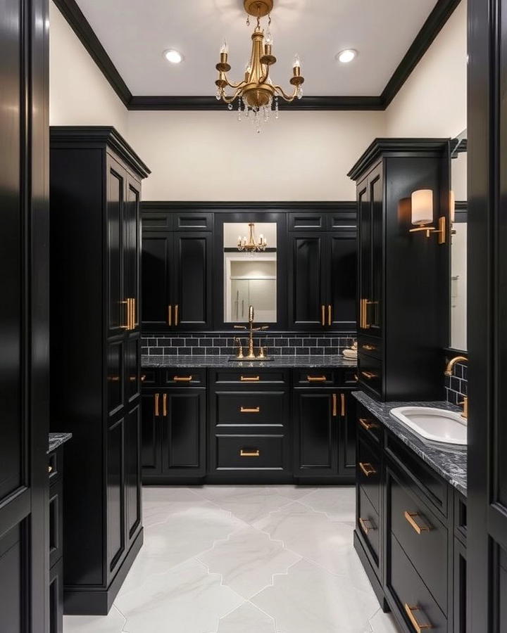 Bold Black Cabinets