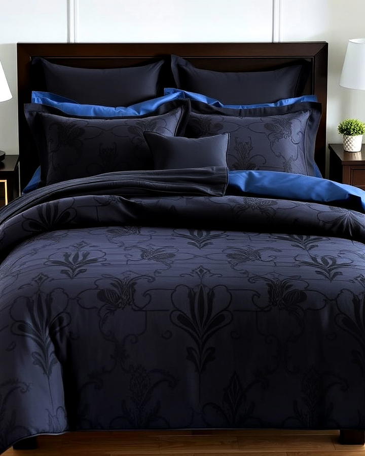 Bold Black and Blue Bedding Set