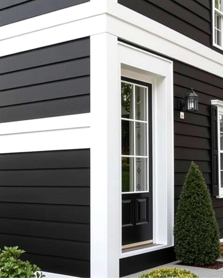 Bold Black and Crisp White Contrast