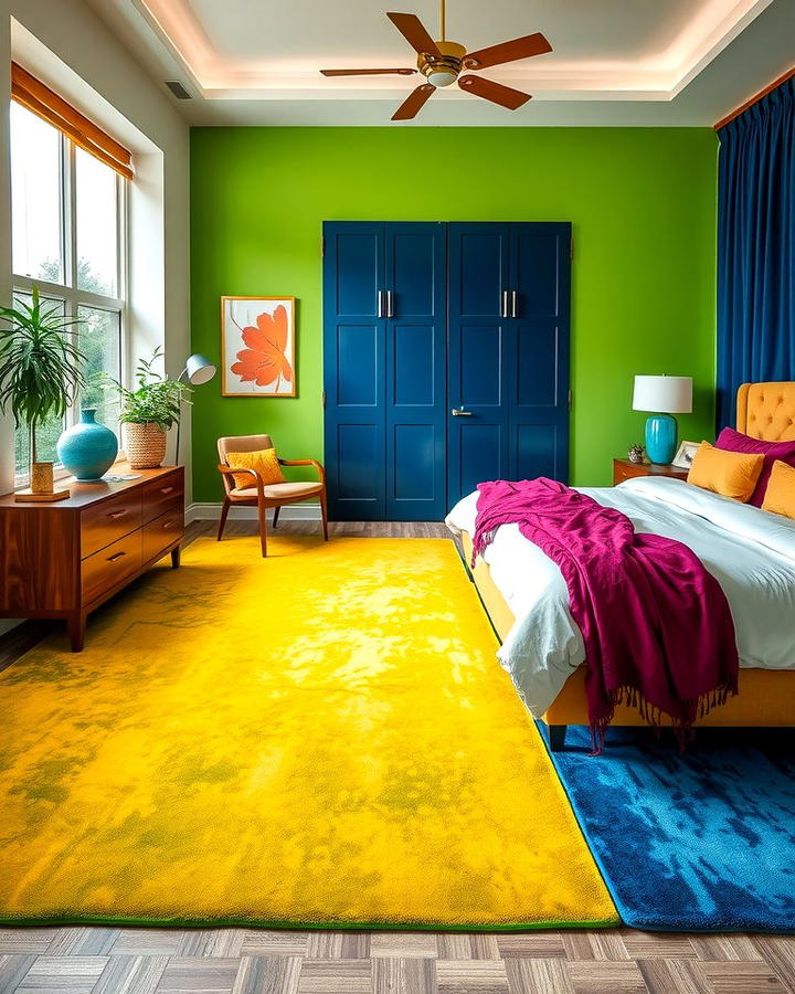 Bold Colored Carpets for Vibrant Energy