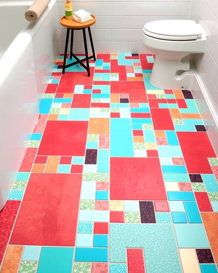 Bold Colored Mosaic Floors