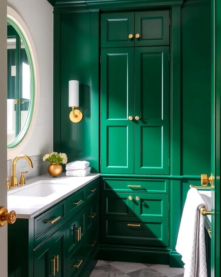 Bold Emerald Green Vanity