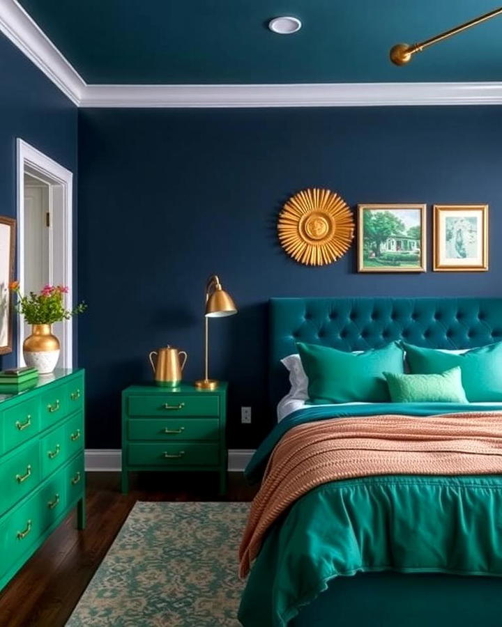 Bold Emerald and Navy Combination