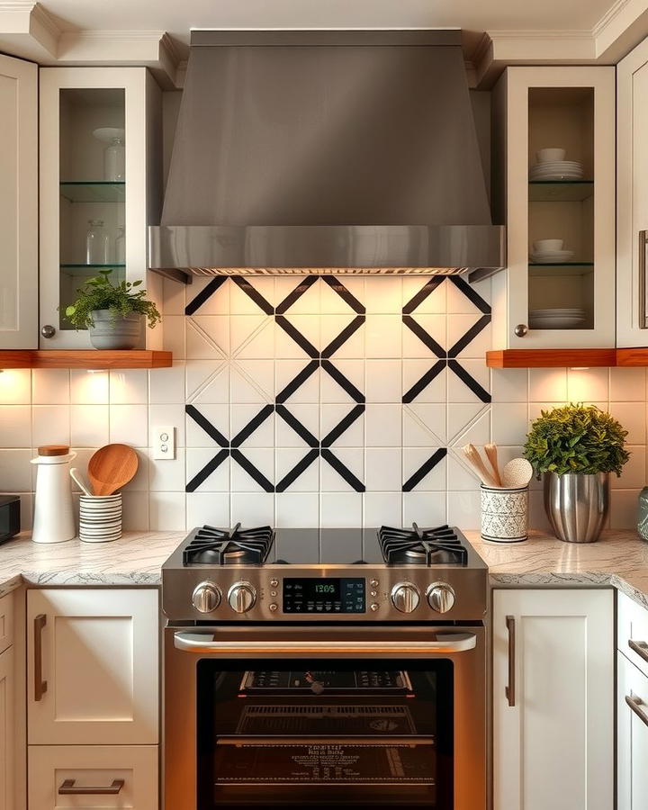 Bold Geometric Backsplashes