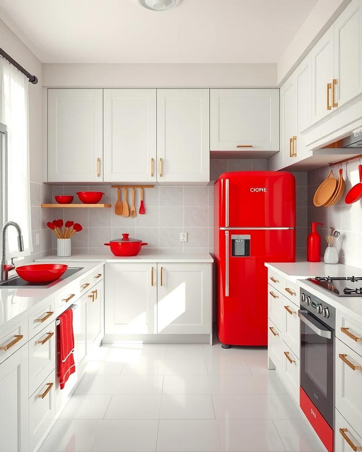 Bold Red Accents for Energy