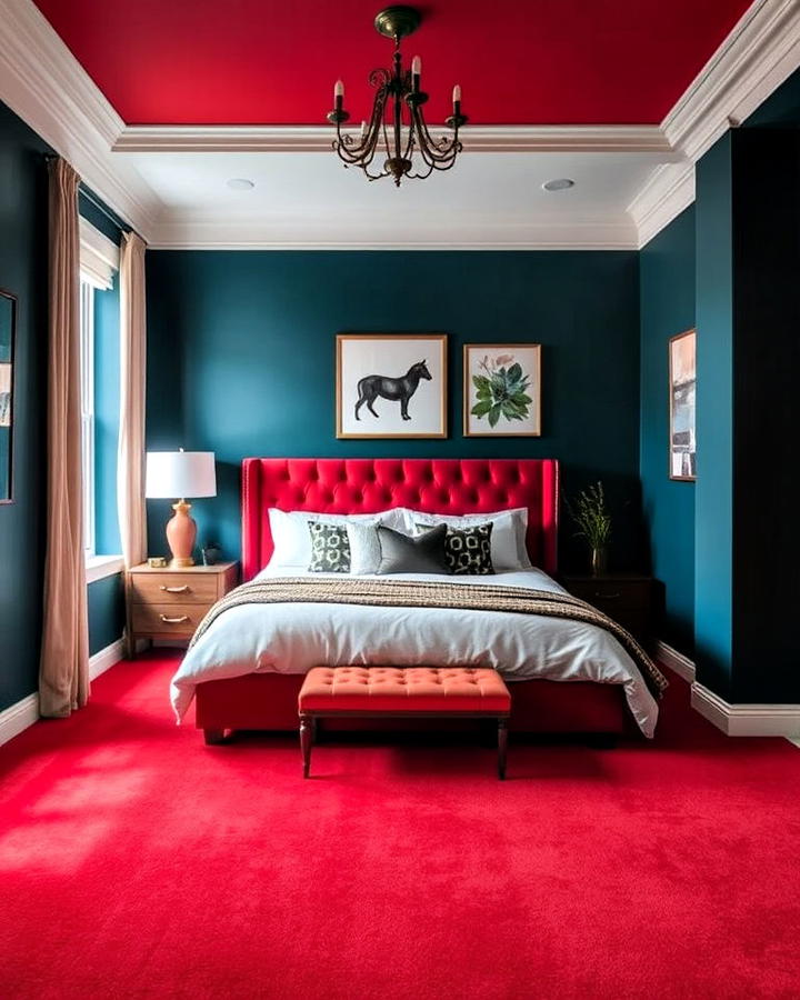 Bold colored Bedroom Carpet