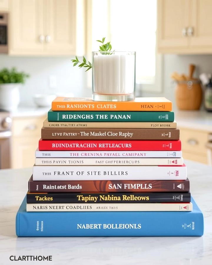 Books and Cookbooks Stack