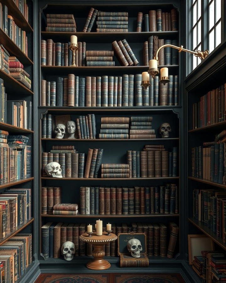 Bookshelves with Vintage Books