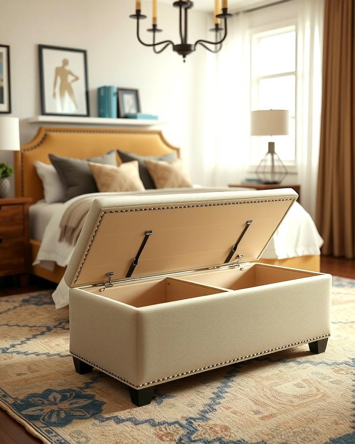 Boot Storage Ottoman with Dual Functionality