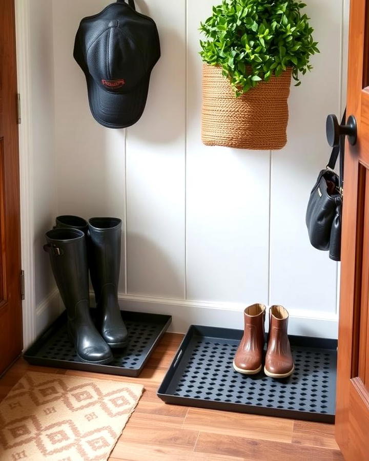 Boot Trays for Containing Mess