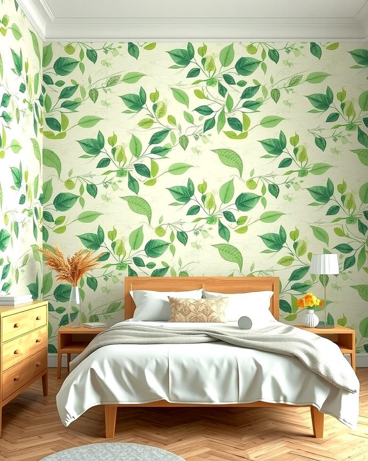 Botanical Light Green Wallpaper