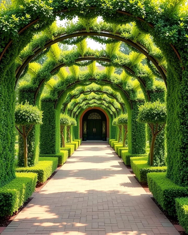 Boxwood Arches for Pathways