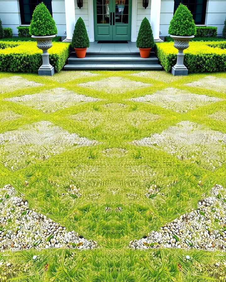 Boxwood Checkerboard Design