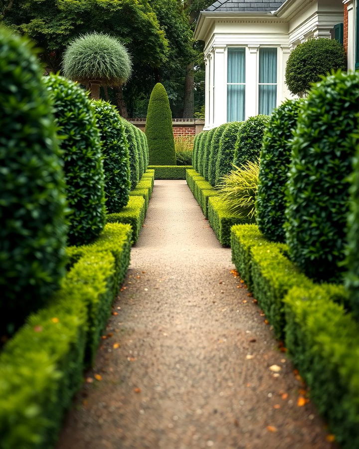 Boxwood Lined Pathways