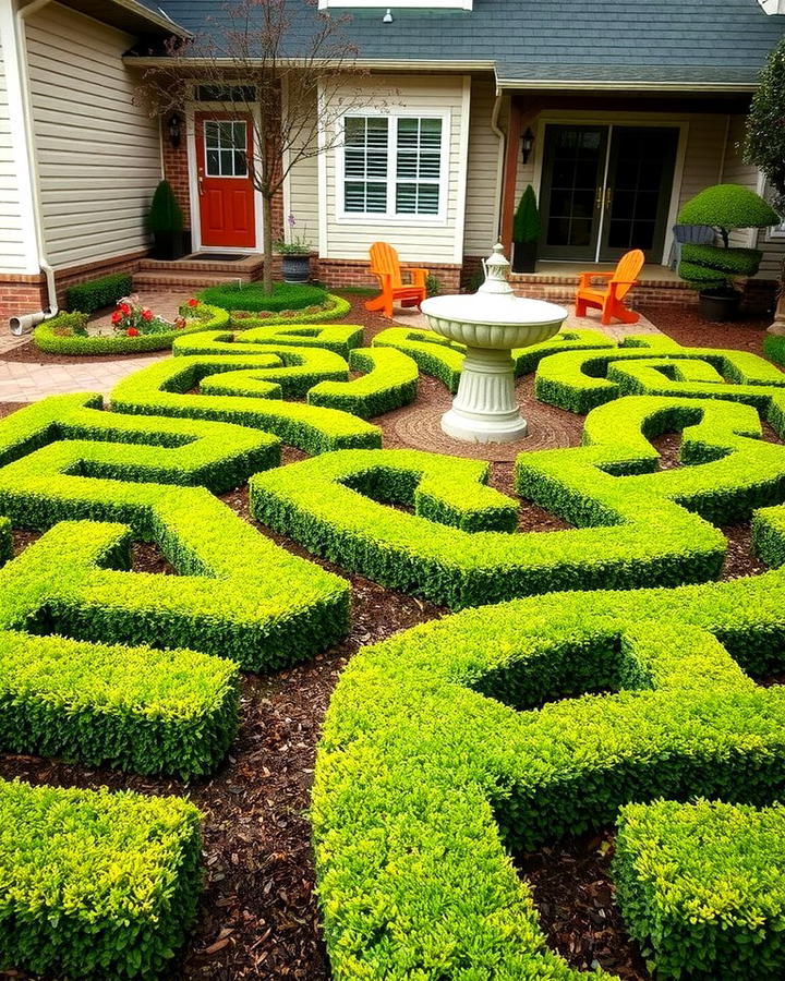 Boxwood Maze for a Playful Touch