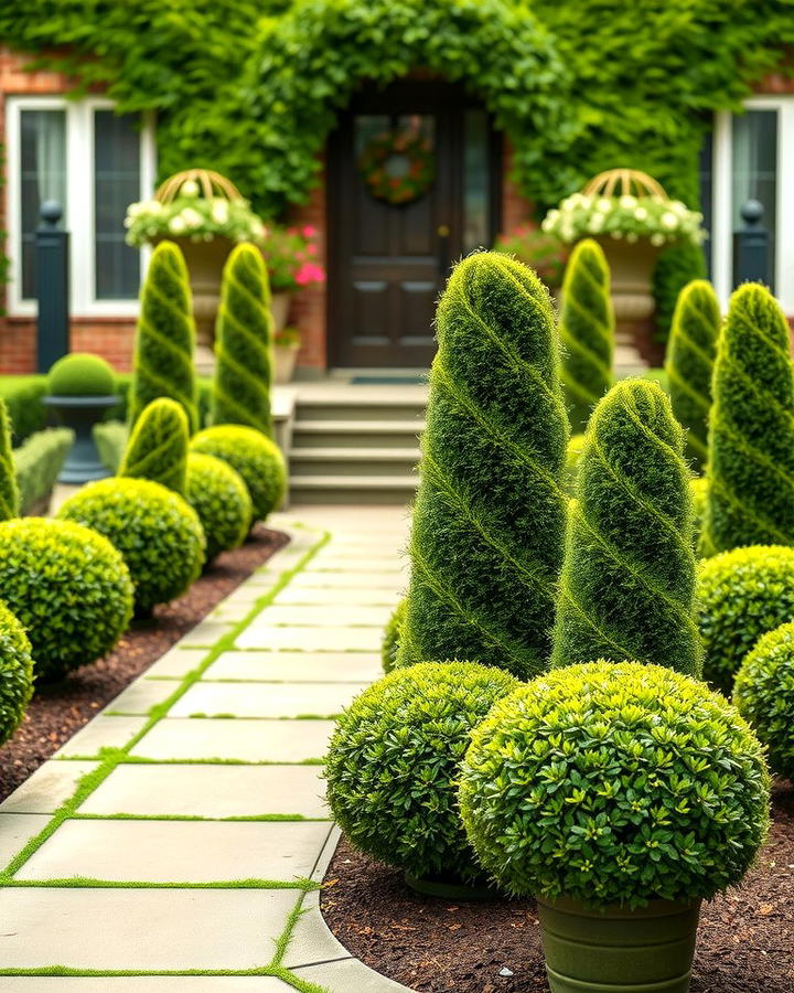 Boxwood Topiaries for a Formal Look