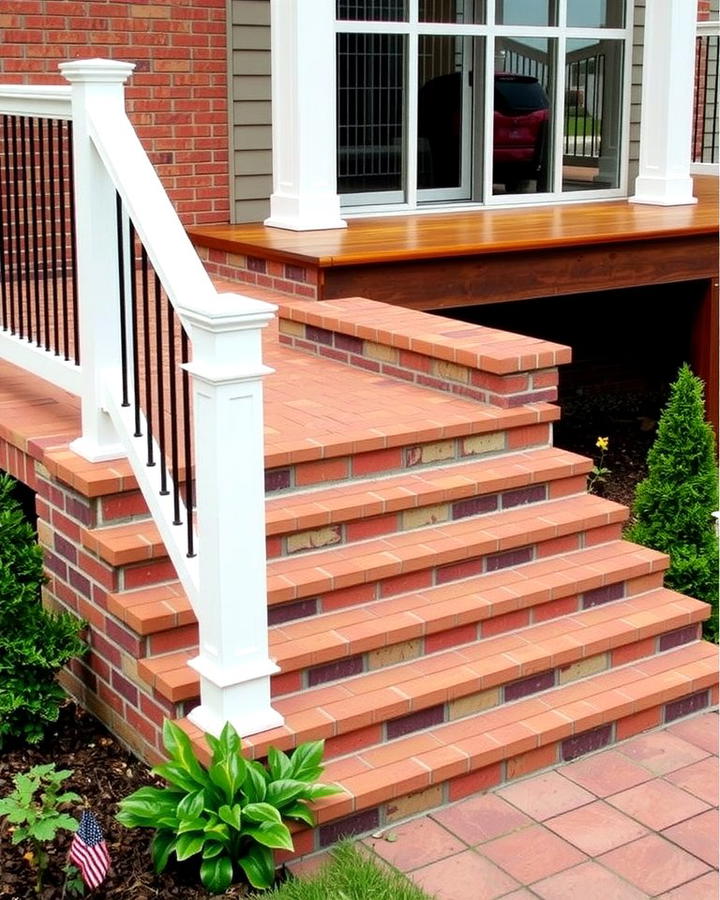 Brick Deck Steps for Classic Elegance