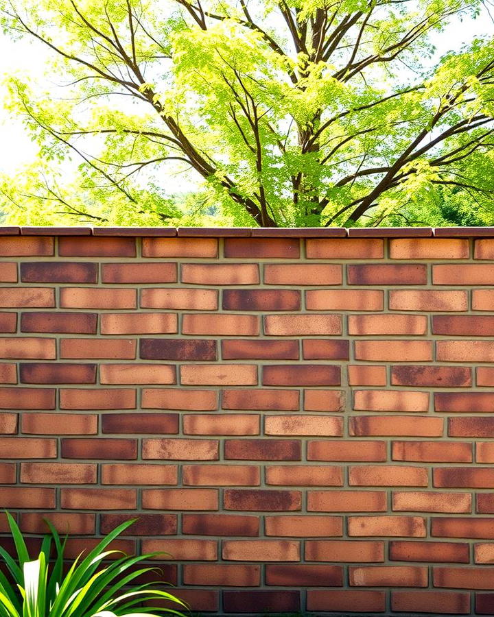 Brick Fence with Openwork Design