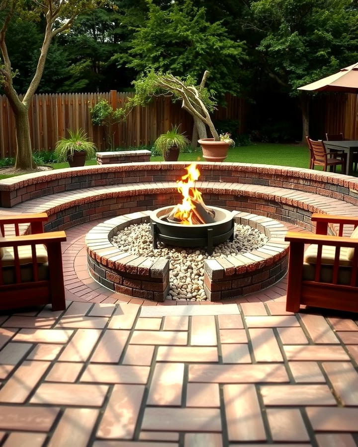 Brick Fire Pit Area