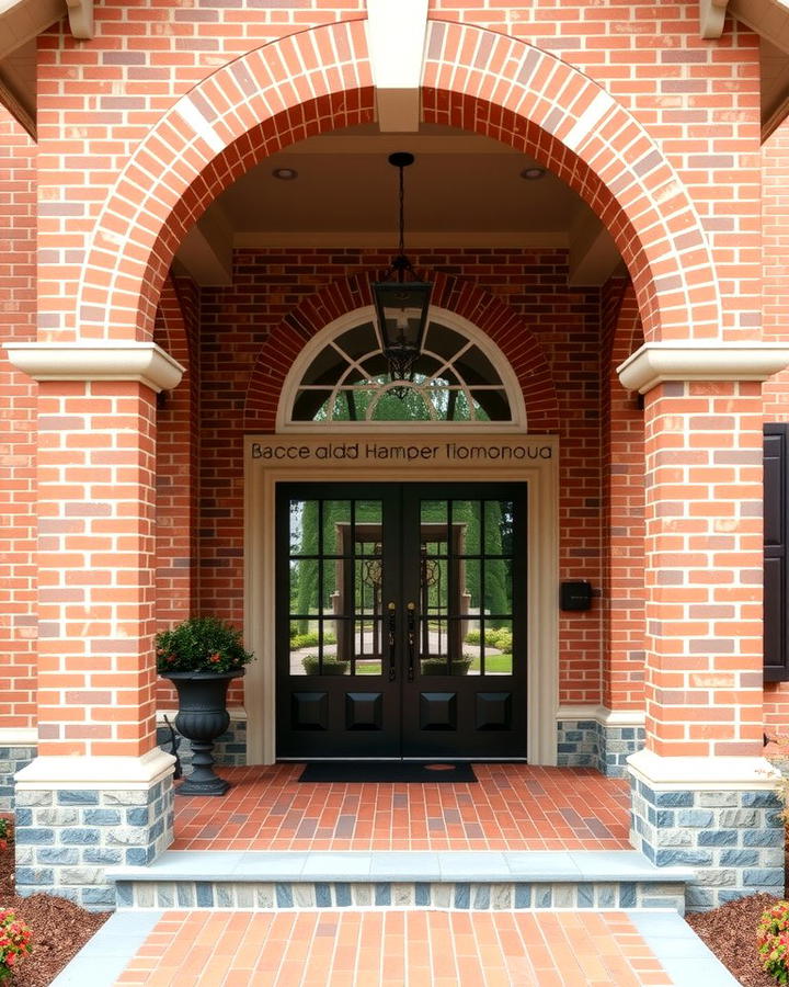 Brick Porch with Arched Entryway