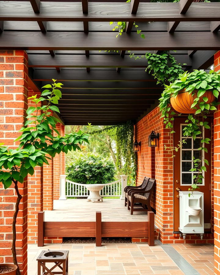 Brick Porch with Pergola 2