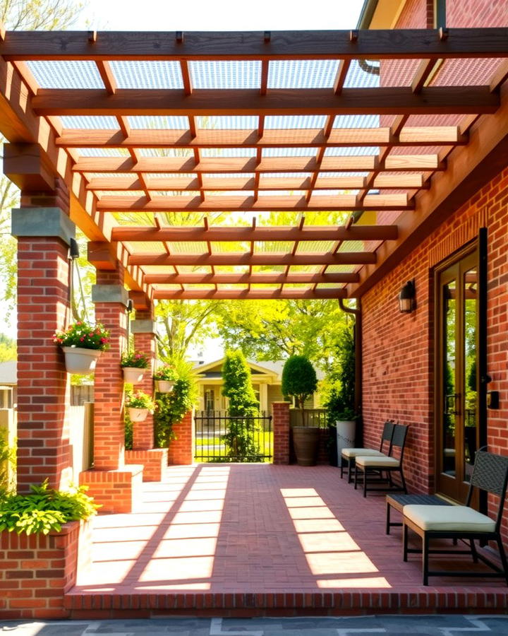 Brick Porch with Pergola