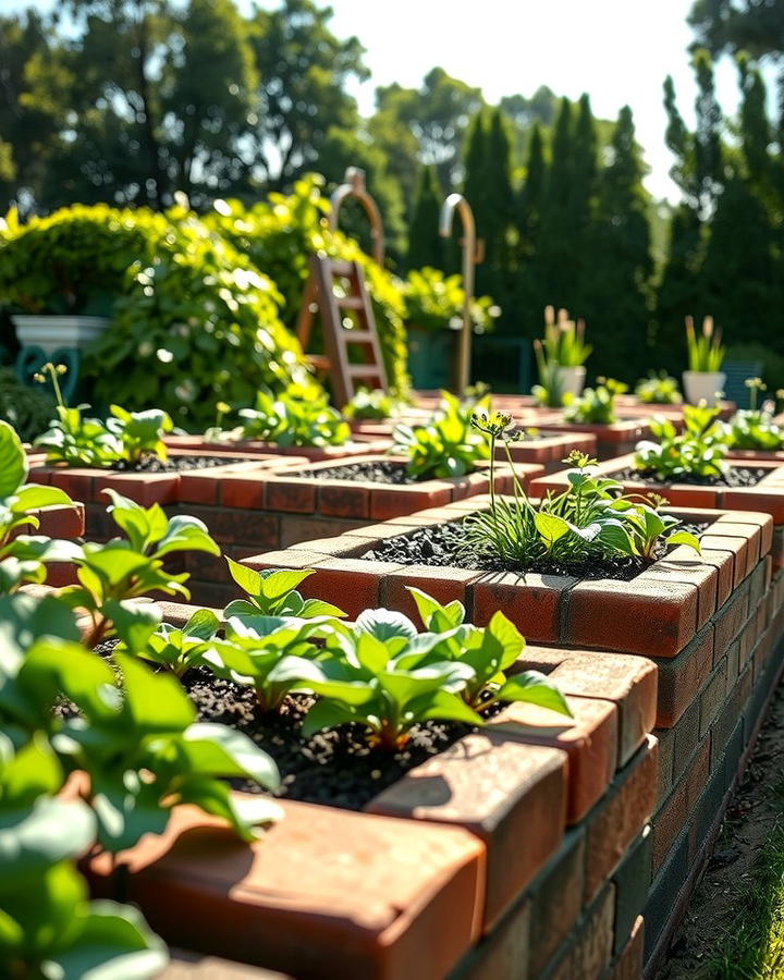 Brick Raised Garden Beds