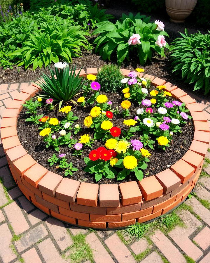 Brick Round Garden Bed