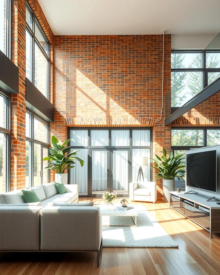 Brick and Glass Combination