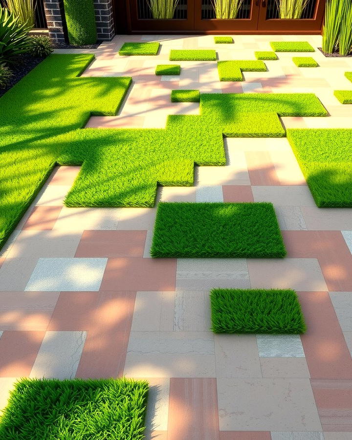 Brick and Grass Combination