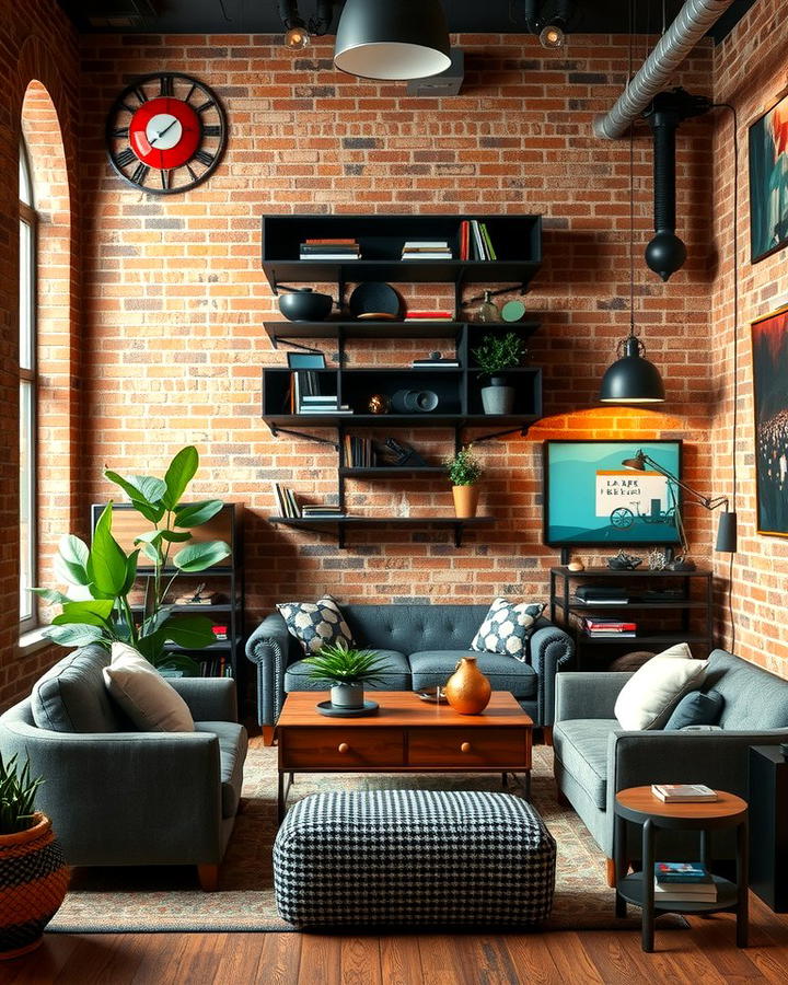 Brick and Metal Contrast